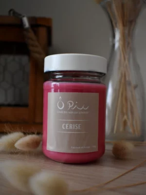 DSC_0163 cerise Bougie rose senteur Cerise de la marque Ôpic