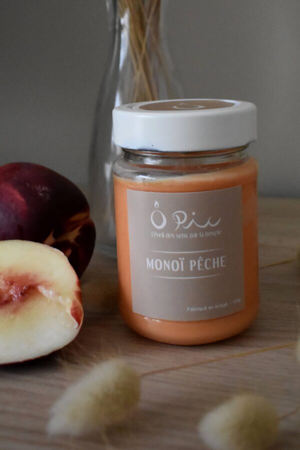 DSC_0195 monoi peche 2 Bougie senteur Monoï Pêche de la marque Ôpic Bougies