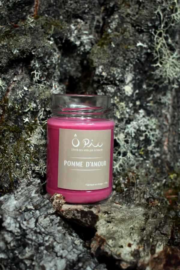 DSC_0311-pomme-damour Bougie rose senteur Pomme d'amour de la marque Ôpic
