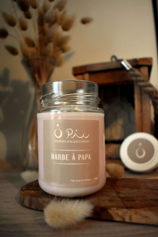 DSC_0385 barbe a papa Bougie senteur Barbe à Papa de la marque Ôpic