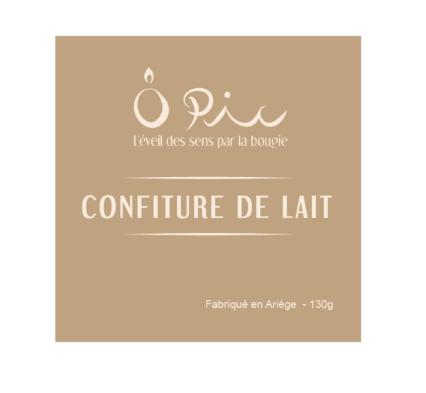 Opic_Senteurs_Confiture de lait étiquette bougie Opic_Senteurs_Confiture de lait