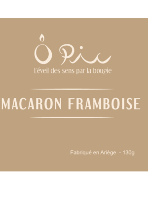 Opic_Senteurs_Macaron framboise étiquette bougie Opic_Senteurs_Macaron framboise