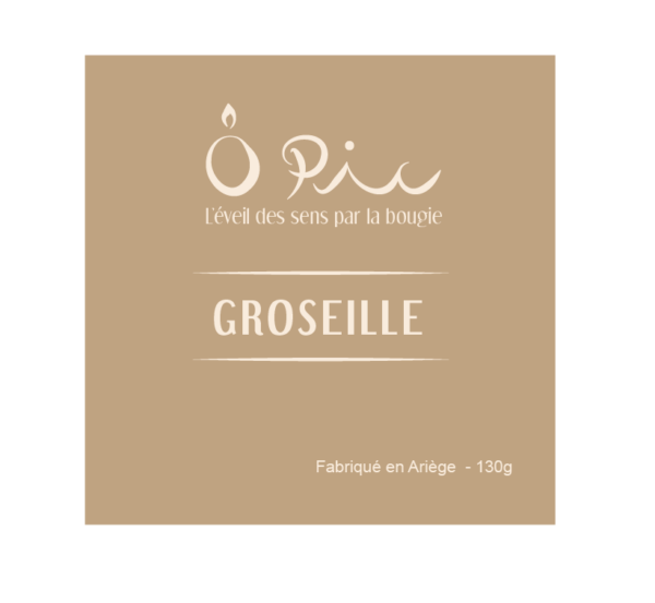 Opic_Senteurs_groseille étiquette bougie Opic_Senteurs_groseille