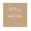 Opic_Senteurs_monoï pêche étiquette bougie Opic_Senteurs_monoï pêche