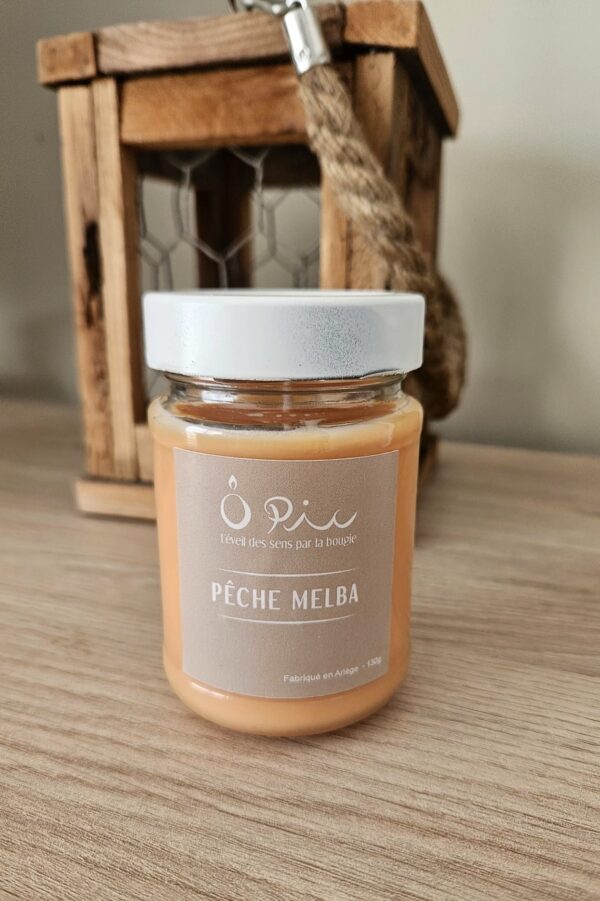 bougie-peche-melba bougie pêche melba de la marque Ôpic Bougies