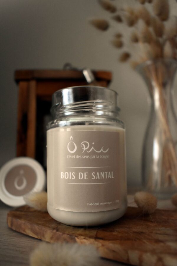 DSC_0342 bois de santal Bougie senteur Bougie Bois de Santal de la marque Ôpic Bougies