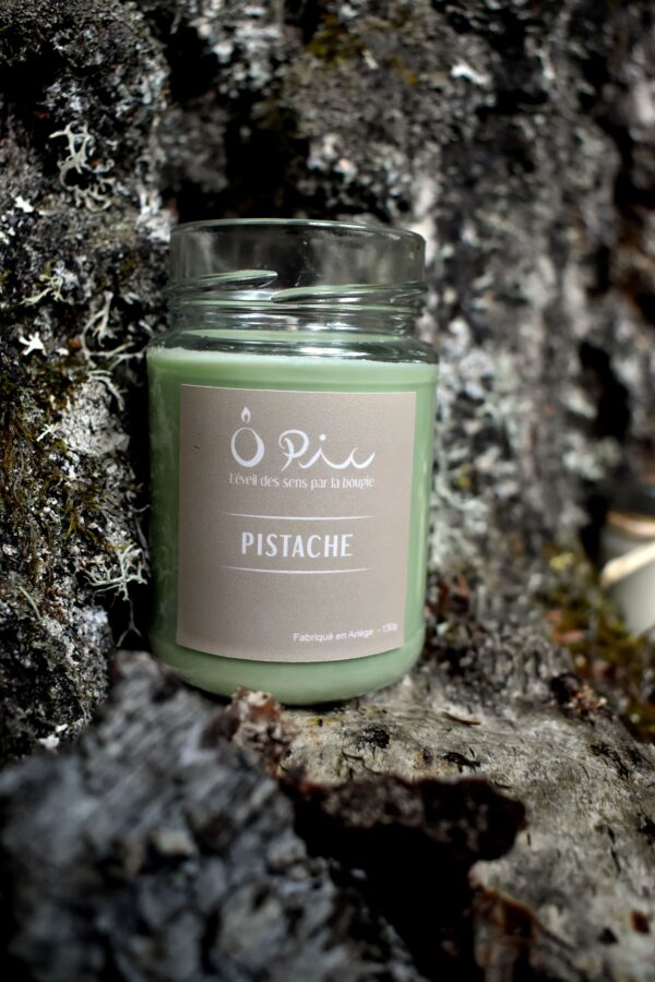 Bougie verte senteur Pistache de la marque Ôpic
