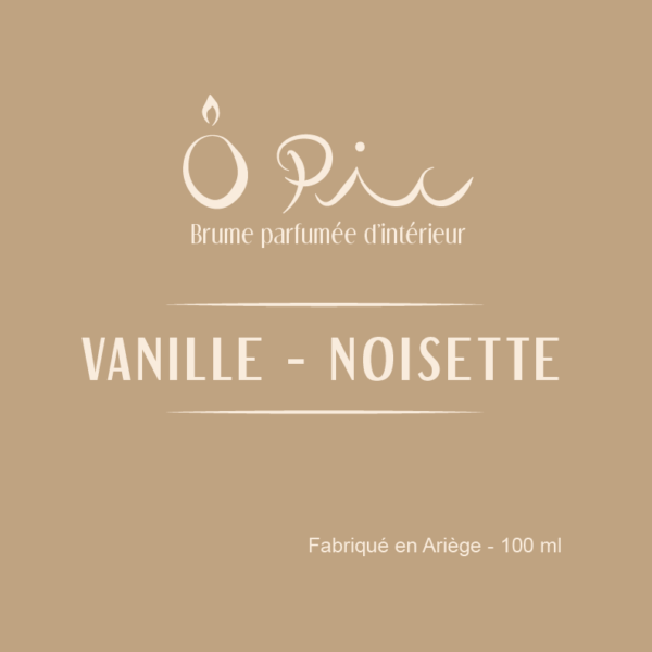 Opic_Brumes_vanille - noisette étiquette brume vanille - noisette Ôpic