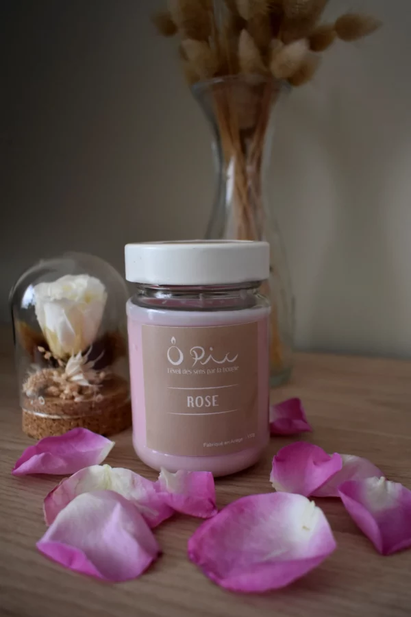 Bougie Rose Bougie senteur Rose de la marque Ôpic