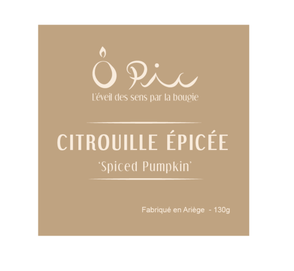 étiquette bougie citrouille épicée