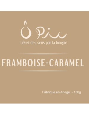 étiquette bougie framboise caramel Ôpic